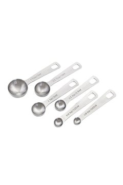 Buy 6-Piece Stainless Steel Measuring Spoon Silver in UAE