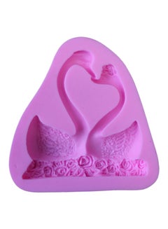 اشتري Chocolate Mould Double Swan Cake Decoration Mold Baking Tool لون وردي في الامارات