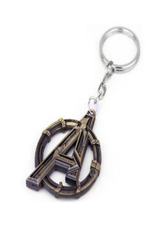 Buy Vintage Round A Letter Logo Alloy Metal Keys Holder Casual Key Chain in Saudi Arabia