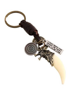 Buy Antique Wolf Tooth Shape Key Chain Multicolour in UAE