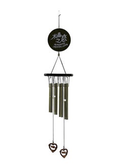 Buy 8-Tubes Bell Outdoor Wind Chime Black in Saudi Arabia