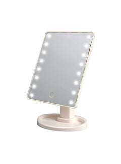 Buy LED Make Up Mirror Clear/White 29x18x8cm in UAE