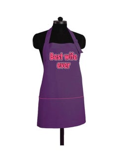 Buy Printed Cotton Apron Purple/Pink in Egypt