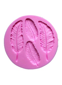 Buy Silicone Feather Pattern Fondant Mold Pink 9x0.8x7.7cm in UAE