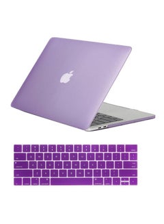 اشتري 2-In-1 Matte Hard Shell With Keyboard Cover For Macbook Air 13.3 inch أرجواني في الامارات