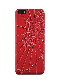 Buy Amc Design Huawei Y5 Lite ( 2018 ) Tpu Silicone Case With Red Spider Web Pattern Multicolor in UAE