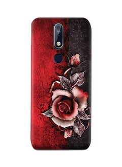 Buy Amc Design Nokia 7.1  Tpu Silicone Case With Vintage Rose Pattern in UAE