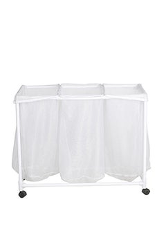 Buy Nylon Laundry Storage Basket White in UAE