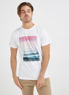 Buy Ocean Silence T-shirt White in Saudi Arabia