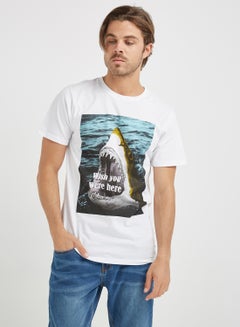 Buy Wish You Were Here T-Shirt White/Grey in Saudi Arabia