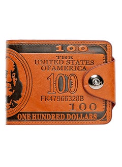 اشتري محفظة صغيرة وقصيرة بتصميم على شكل عملة الدولار بني في السعودية
