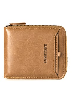 Buy Horizontal Zipper Wallet Brown in UAE