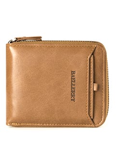 Buy Horizontal Zipper Wallet Brown in Saudi Arabia