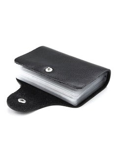 Buy Fashion Pu Leather Function 24 Bits Card Case Business Holder Black in Saudi Arabia