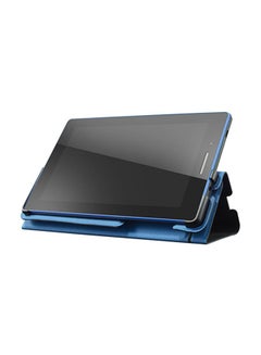اشتري حافظة قابلة للطي وطبقة رقيقة للشاشة لهاتف لينوفو تاب 4 7 E أسود/أزرق في الامارات