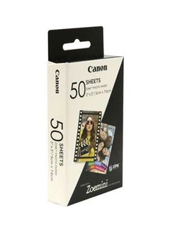 Buy 50-Sheet Zink Photo Paper ZP-2030 Multicolour in Egypt