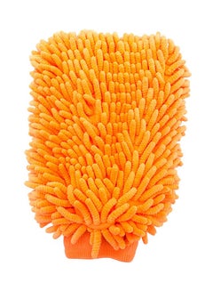 Buy BRU Luxury Car Wash Mitt Orange FLD-003 in UAE