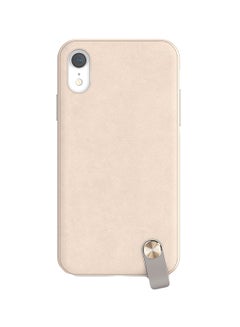 Buy Slim Hardshell Case For Apple iPhone XR With Strap Beige in UAE