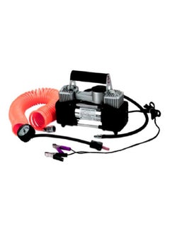 Buy 2 Cylinder Metalic Car Air Compressor LS 004 200 PSI Silver in Saudi Arabia