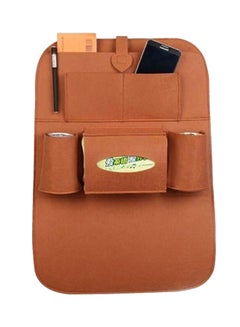 اشتري حقيبة منظمة للتخزين متعددة الجيوب يمكن تعليقها على ظهر مقعد السيارة لون بني في السعودية