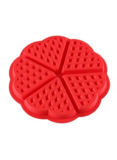 Buy Waffle Baking Pan Mold Red 18cm in Egypt