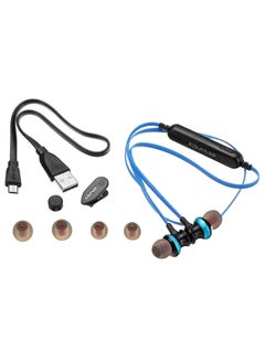 Buy Bluetooth In-Ear Earphones With Mic Blue/Black in Saudi Arabia