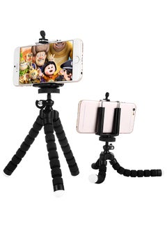 Buy Portable Flexible Octopus Style Tripod Stand Holder Black in UAE