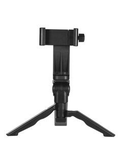 Buy Mini Tabletop Tripod Stand With Universal Smartphone Clip Holder Bracket For iPhone 7 Plus/7/6/6 Plus/6S Black in Saudi Arabia