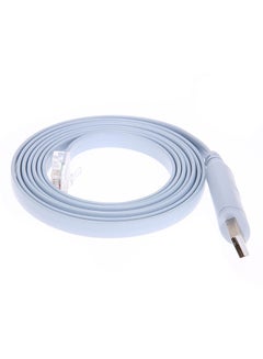 Buy USB To RJ45 Console Rollover Cable For Cisco Route White in UAE