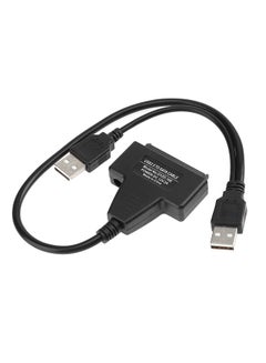 اشتري USB 2.0 To Sata Adapter For 2.5/3.5 inch Hard Disk Drive Converter Cable Black في مصر