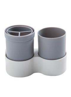 Buy Portable Travel Toothbrush Holder Grey 7.2x7.2x10.6centimeter in Saudi Arabia