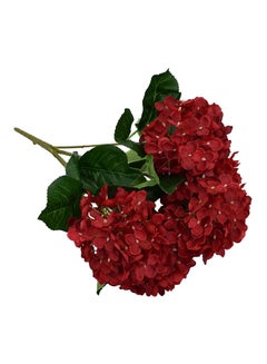 Shop Yatai 5 Heads Artificial Hydrangea Flowers Red Green 47x28centimeter Online In Dubai Abu Dhabi And All Uae