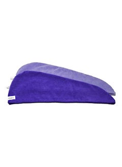 Buy 2 Pack Microfiber Hair Towel Light Purple/Dark Purple in Saudi Arabia