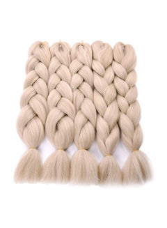Buy 5-Peice Jumbo Braid Crochet Hair Extension Beige 24inch in UAE
