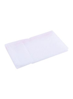 Buy Zippered Mesh Laundry Wash Bag Pink/White 30x40cm in UAE