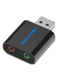 Buy USB To AUX Out Audio Adapter Black in UAE