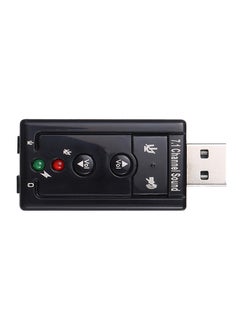 Buy 7.1 Channel External USB Sound Card Black in Saudi Arabia