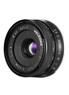 اشتري 32mm F1.6 Large Aperture Manual Prime Fixed Lens For Sony APS-C E-Mount Digital Mirrorless Cameras أسود في السعودية