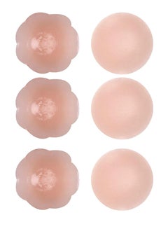 Buy 3 Pairs Reusable Nipple Cover Breast Pads Pink in UAE