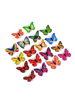 Buy LED Lighting Colorful Butterfly Wall Stickers LED Night Light Home Wall Decor Multicolour in UAE