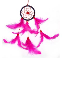 Buy Dream Catcher Accessories Feather Decoration Ornament CircularRose RedOC-2001 Red/Black/Pink in UAE