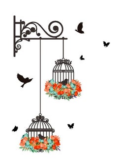 Buy Removeable Wall Stickers Wall Painting Birdcage Background Room Decoration Multicolour in Egypt