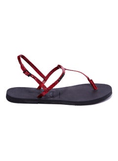 Buy Riviera Casual Sandals Black/Red in Saudi Arabia