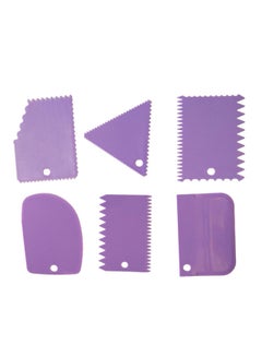 اشتري 6-Piece Multifunctional Cream Scraper Set Purple في السعودية