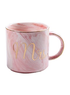 Buy Printed Coffee Mug Pink/Gold in UAE