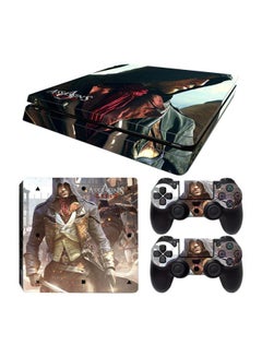 Buy 3-Piece Assassin's Creed Printed Gaming Console And Controller Sticker Set For PlayStation 4 (PS4) in Saudi Arabia