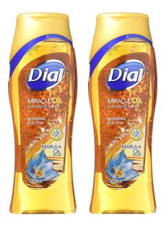 اشتري Dial Miracle Oil Marula Oil Infused Restoring Body Wash 16 Fl. Oz. (2 Pack) في الامارات