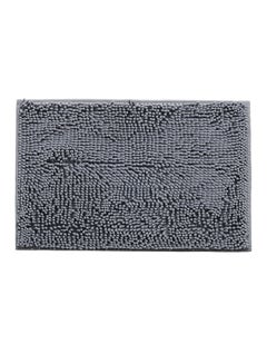 Buy Microfiber Anti-slip Water Absorbent Rug Dark Grey 28.00x7.50x23.00centimeter in Saudi Arabia