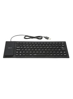 Buy 85 Keys Foldable Flexible Rollup Usb Wired Silicone Keyboard Black in Saudi Arabia