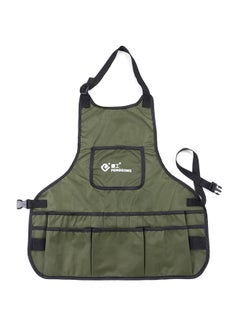 Buy Waterproof Canvas Apron Tools Bag Dark Green/Black 0.23kg in Saudi Arabia